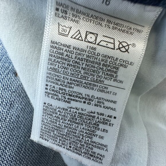 Old Navy Jeans Shorts Sky Hi A Line Secret Smooth Pockets Womens Blue Size 16 - Picture 5 of 10